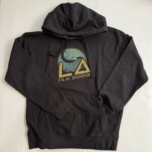 L.A. Film School Surf Hoodie Unisex Medium Black Graphic Logo‎ Waves Art College